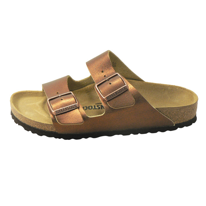 birkenstock washed metallic antique copper