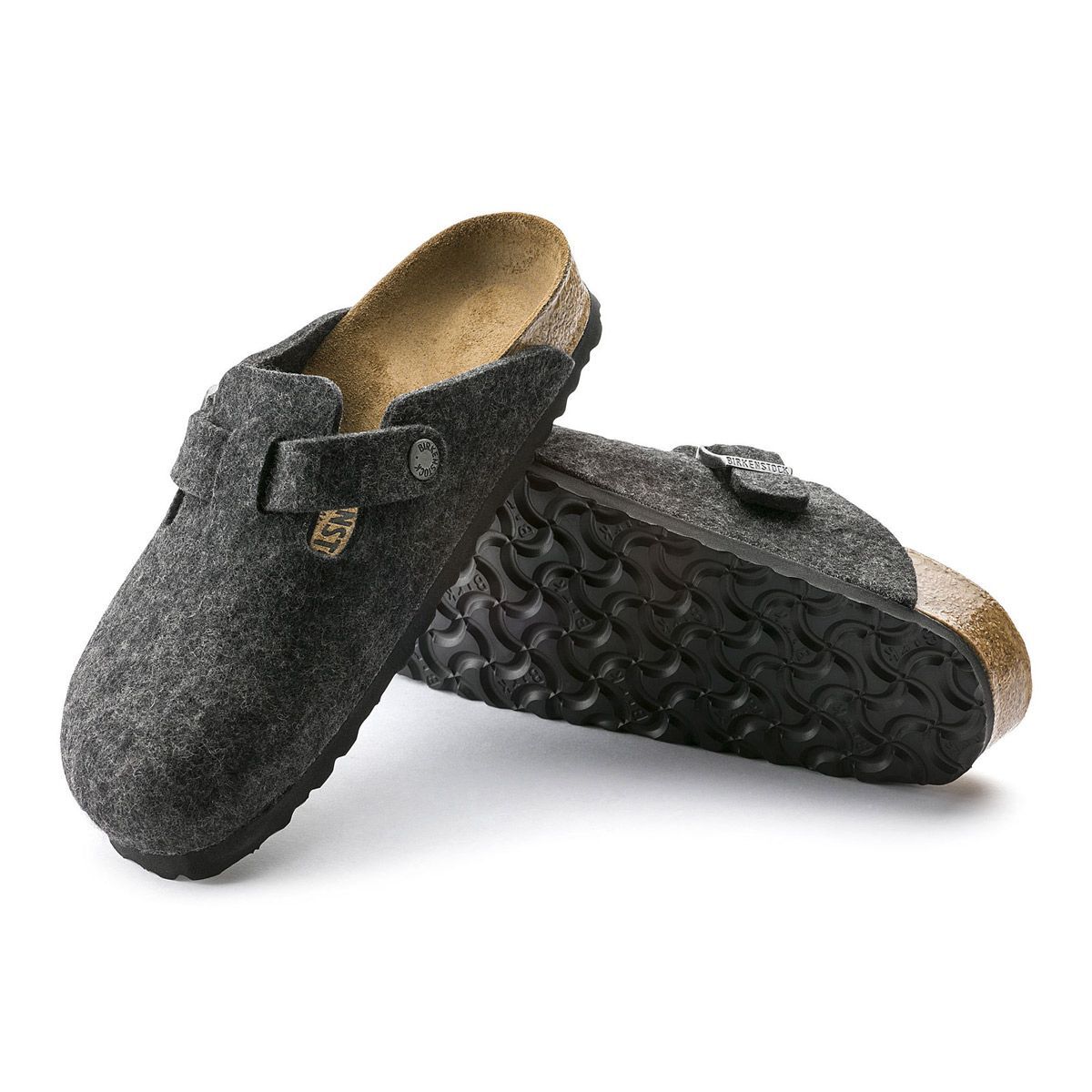 birkenstock boston grey felt
