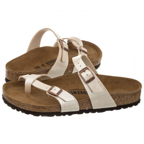 mayari birkenstock pearl white