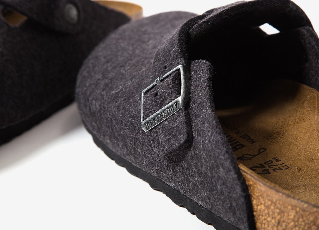 birkenstock boston wool felt anthracite