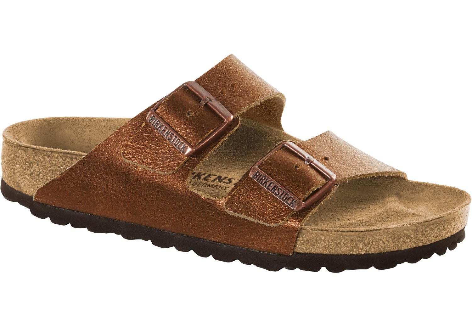 birkenstock washed metallic antique copper