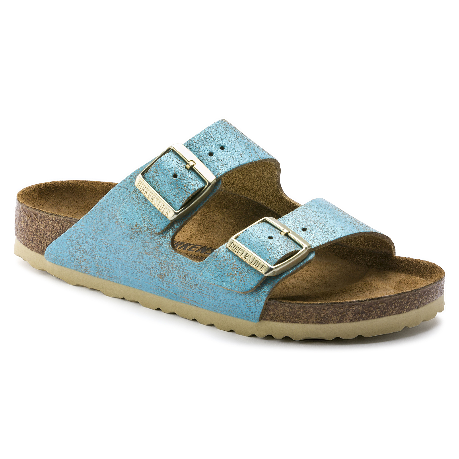 birkenstock aqua blue