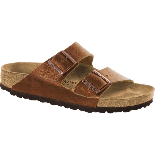 birkenstock arizona washed metallic sea copper